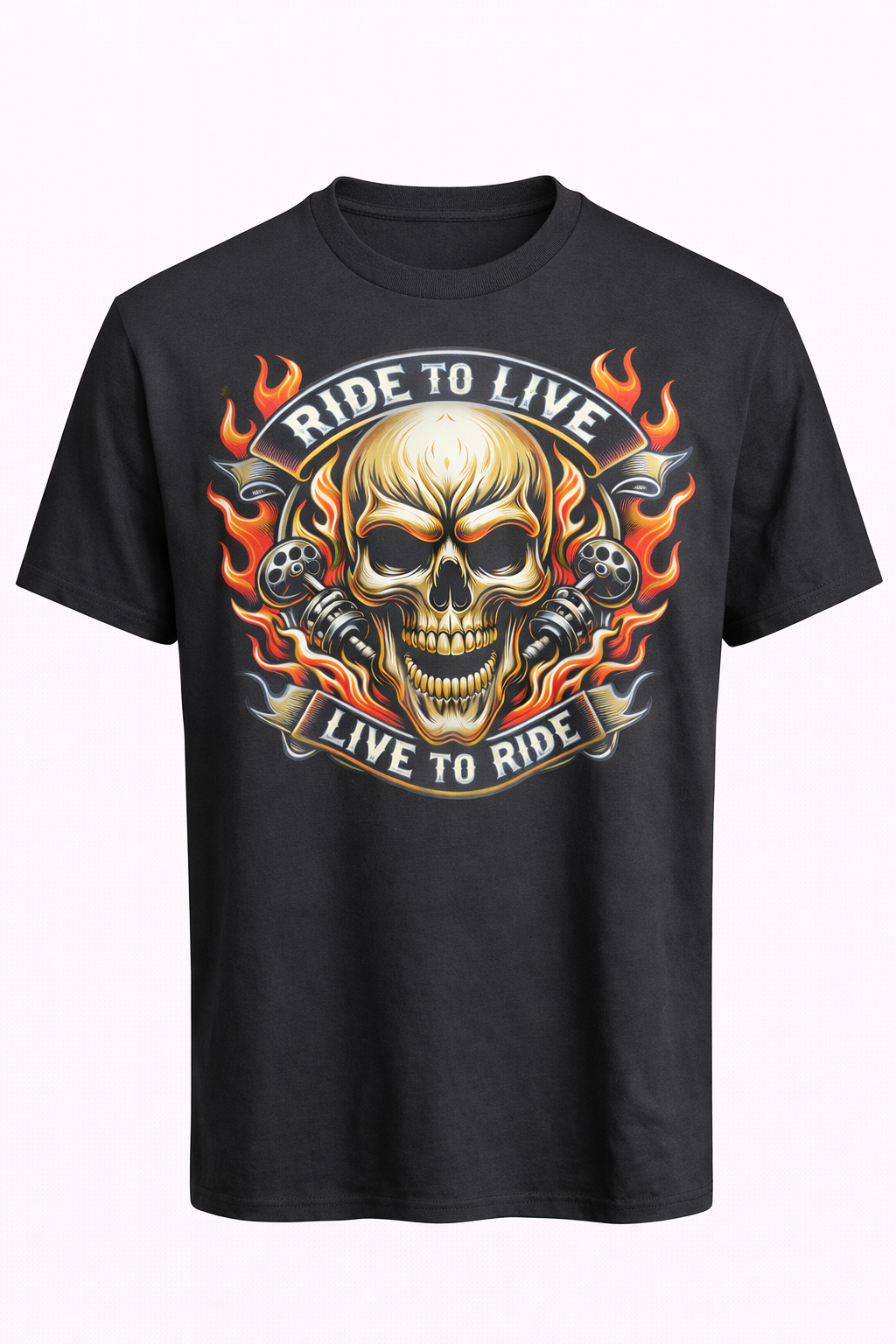 Ride to Live Live to Ride Biker Tee