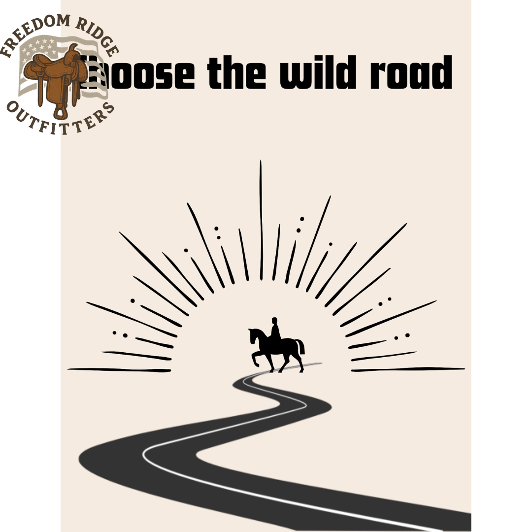 Choose the wild road print * Western road poster * Rustic country quote wall art * Minimal western decor