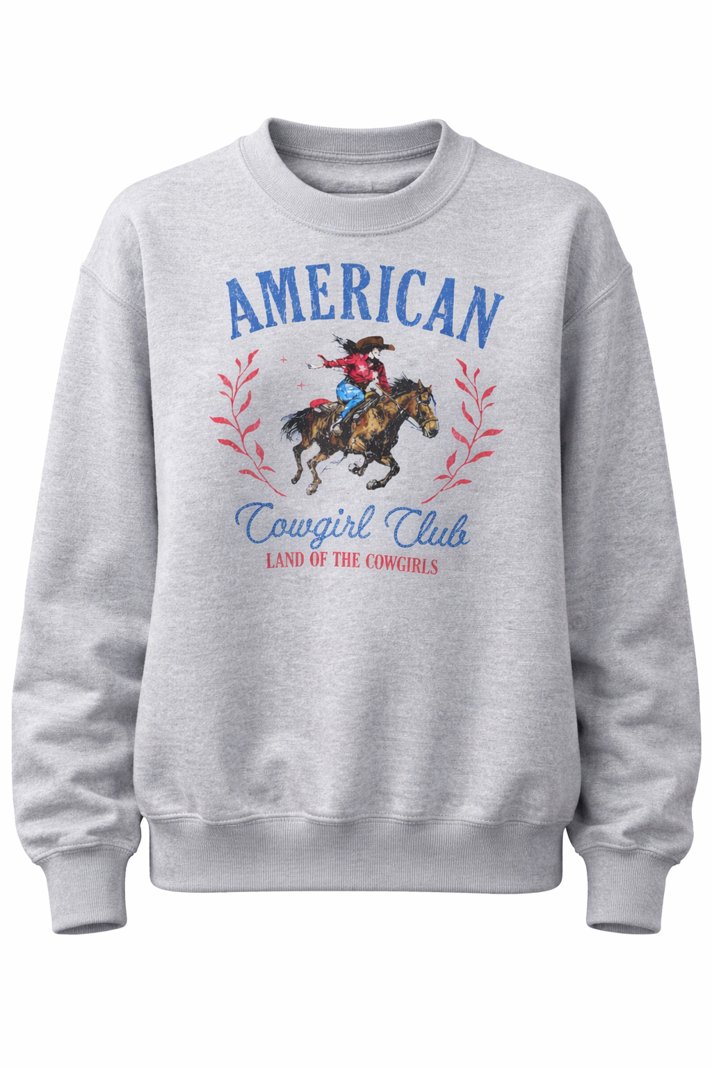 American Cowgirl Club Crewneck -- Vintage Western Graphic Sweatshirt