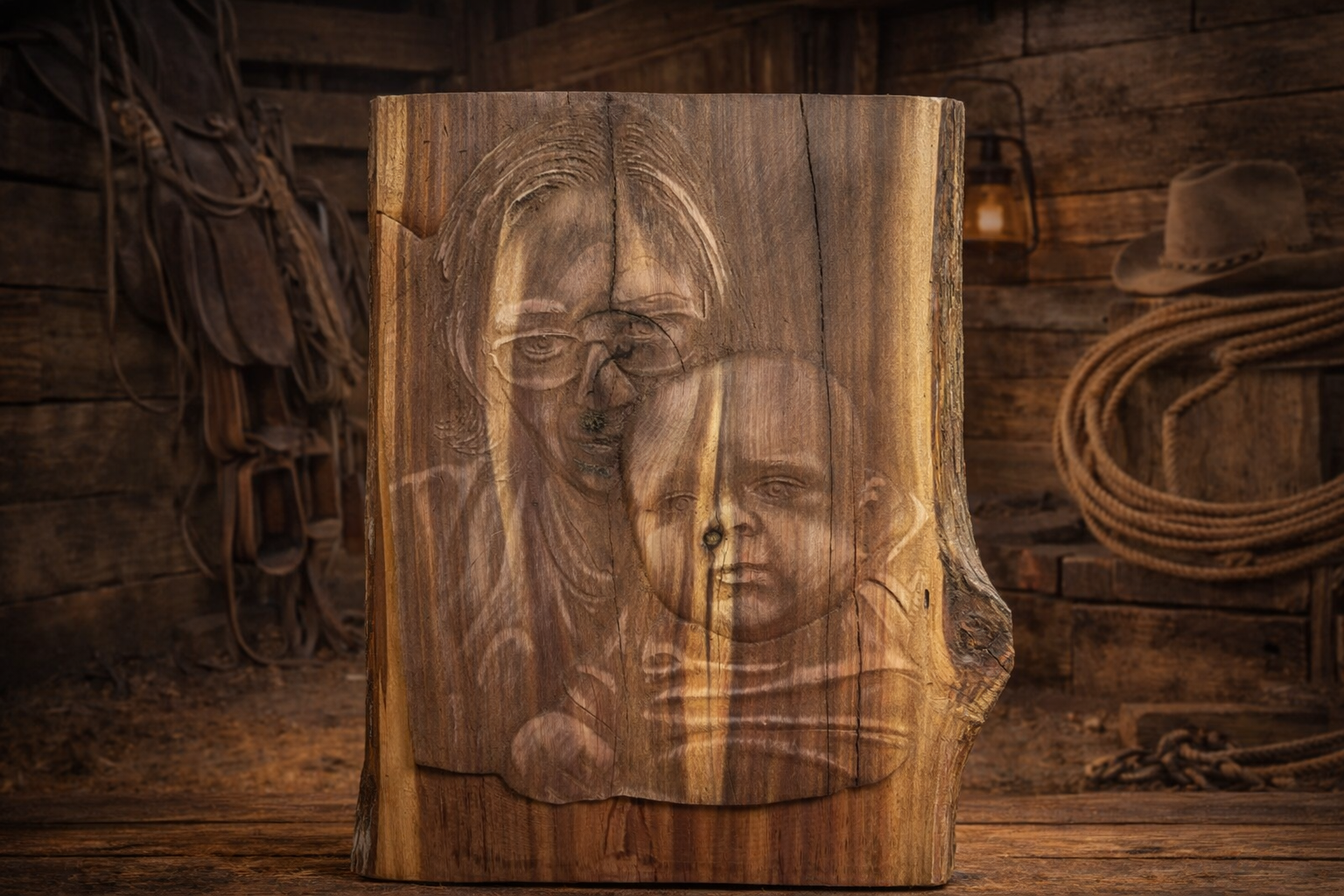 Customized Photo Cedar Plaque