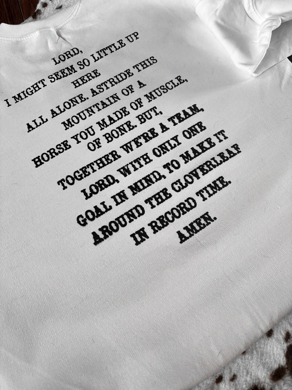 Barrel Racing Prayer Crewneck