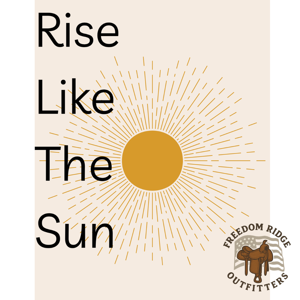 Rise like the sun western art * Desert sunrise printable * Rustic motivational wall decor * Neutral western print