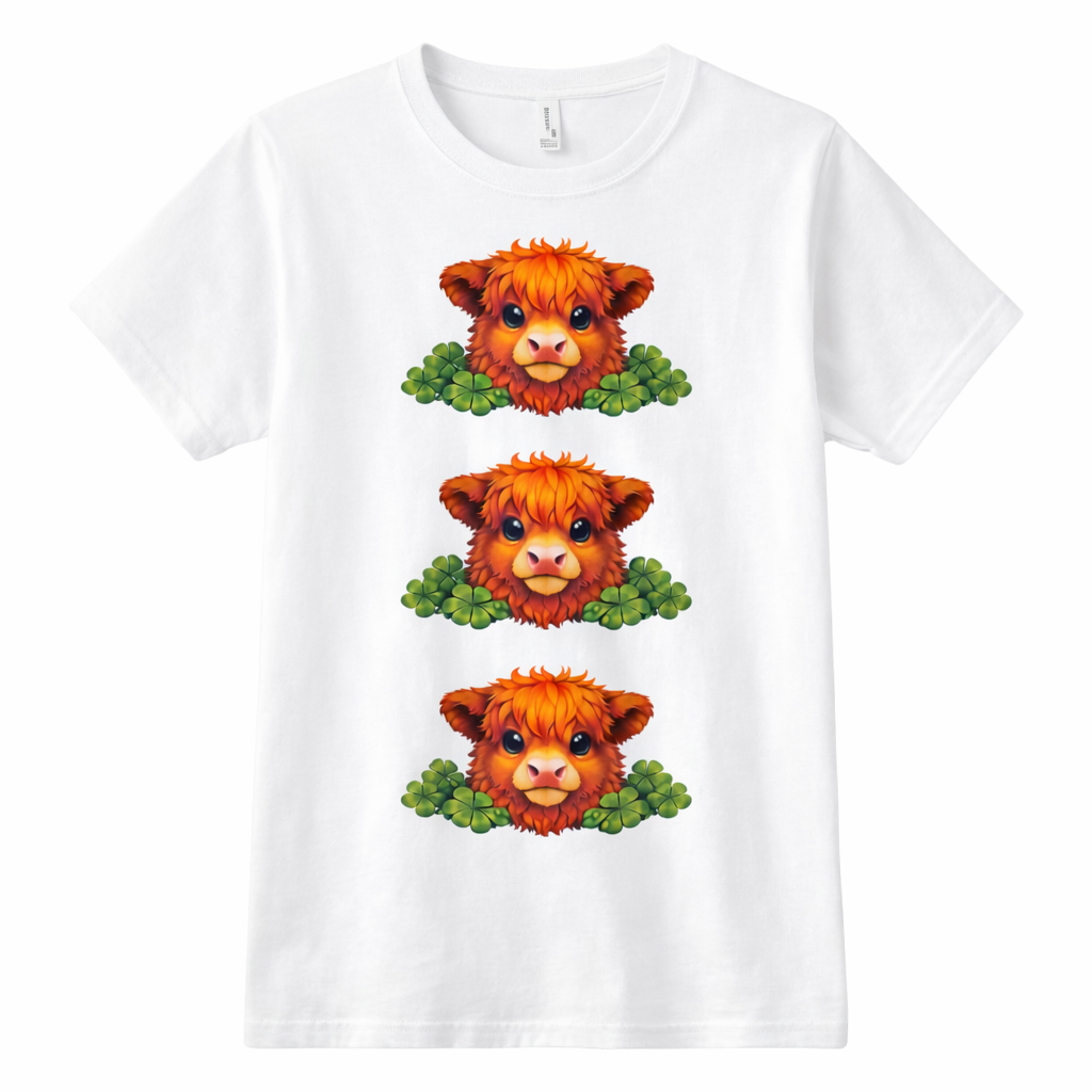 Lucky Highland Cow Graphic Tee