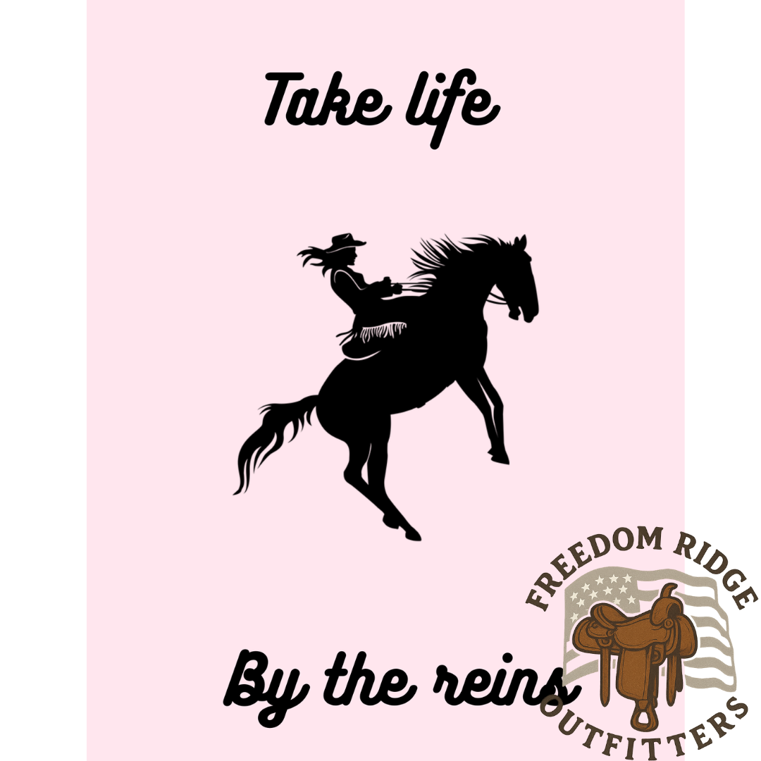 Take the reins, western printable * pink rope wall art * cowgirl motivational decor * Feminine country poster