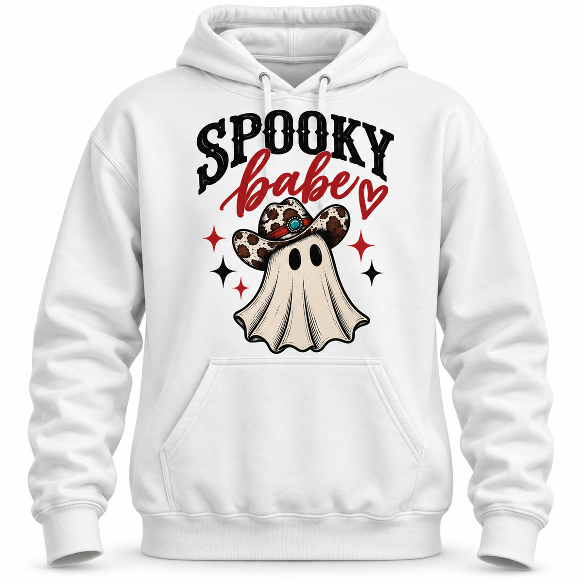 Spooky Babe Western Cowgirl Ghost Hoodie