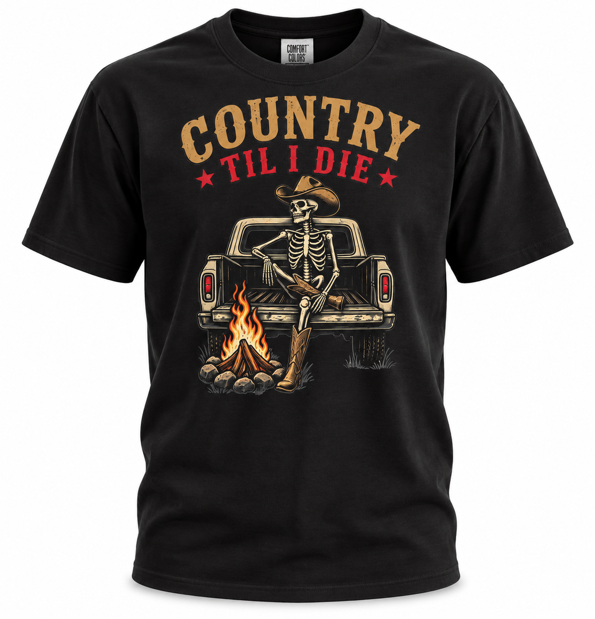 Country Til I Die Western Skeleton T-Shirt – Country Graphic Tee