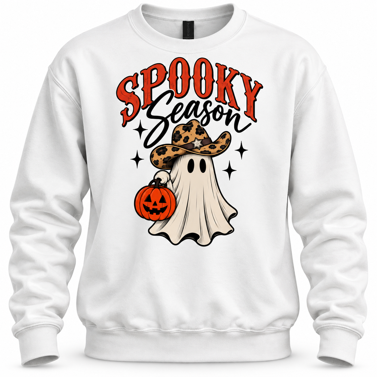 Spooky Season Cowgirl Ghost Crewneck Sweatshirt