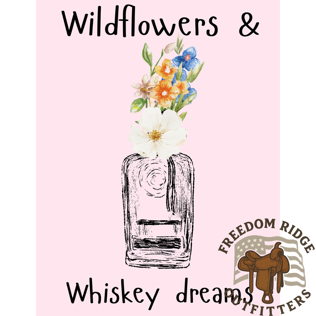 Wildflowers & Whiskey Dreams — Western Floral Bottle Printable Design